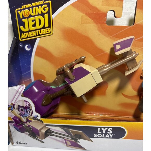 Star Wars Young Jedi Adventures Lys Solay Figure & Speeder New - Picture 3 of 6